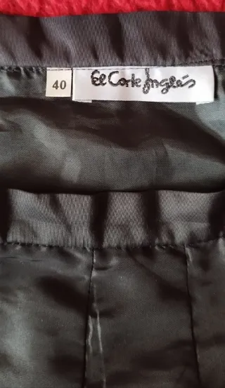Falda El Corte Inglés Negra Talla M