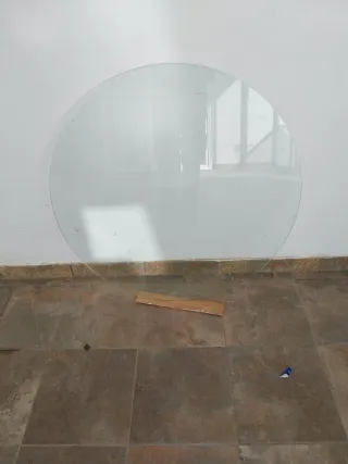 Tapa de mesa cristal redonda 90cm