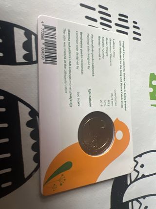 Lituania Música 2018 Moneda Conmemorativa Coincard
