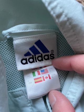 Cortavientos Adidas Vintage 90s Azul Claro