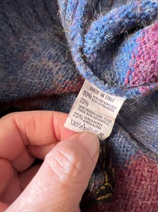 Cardigan bimbo a righe con cane