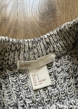 Jersey gris y blanco talla única