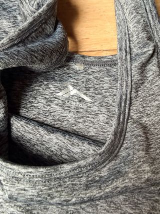 Conjunto deportivo top y mallas  S gris jaspeado