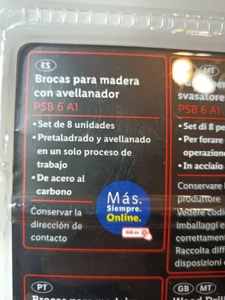 7 Brocas Avellanadoras PARKSIDE