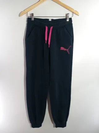 Pantalón Deportivo Puma Negro y Rosa