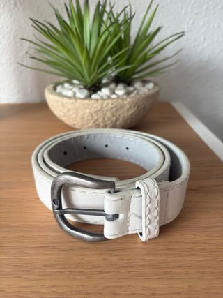 Cinture in pelle sintetica 95cm (Rosa e Bianco)