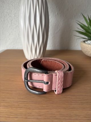 Cinture in pelle sintetica 95cm (Rosa e Bianco)