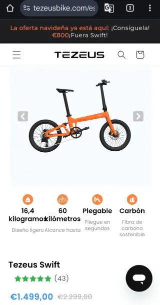 Tezeus Swift Carbono.