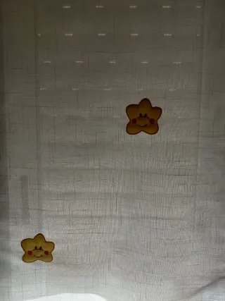 Cortina infantil con estrellas y estor incluido