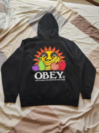 Felpa Obey con stampa sole e frutta
