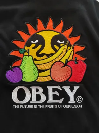 Felpa Obey con stampa sole e frutta