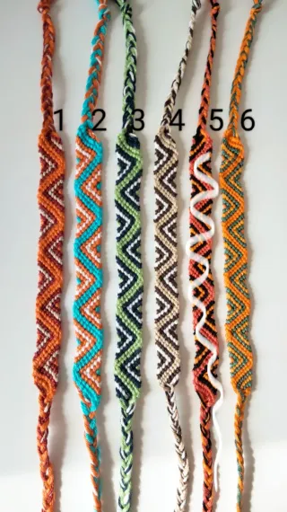 Bracciali macramè a zig-zag