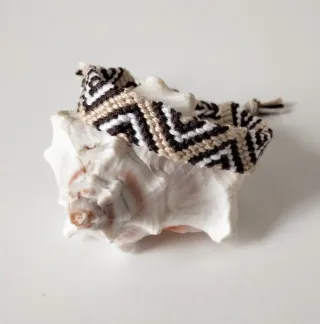 Bracciali macramè a zig-zag