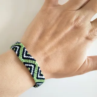 Bracciali macramè a zig-zag
