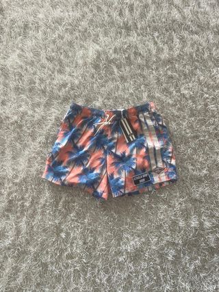 Costume Uomo BEAR Taglia L Palme Blu/Rosa