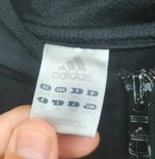 Chaqueta Adidas Bordada Negra y Blanca