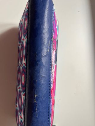 Monedero Lois floral azul y rosa