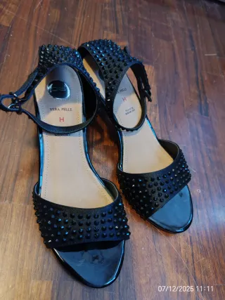 Sandali n.40 Neri con Borchie