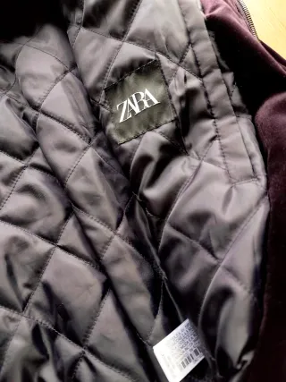 Bomber Zara Morada Terciopelo
