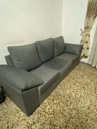 Sofá 3 plazas gris