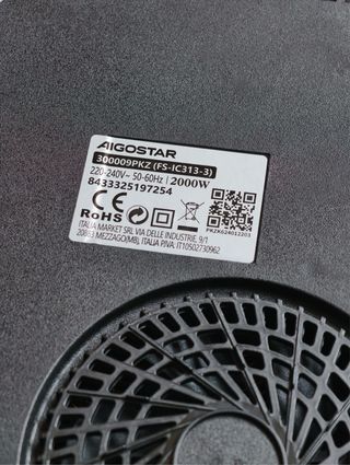 Placa De Inducción Portátil 2000 W