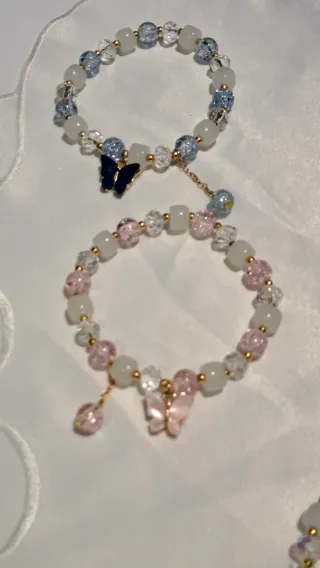 Braccialetti di cristallo con farfalle