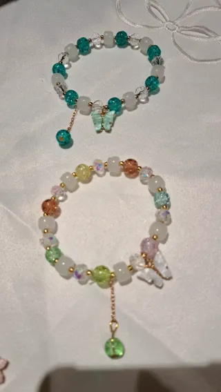 Braccialetti di cristallo con farfalle