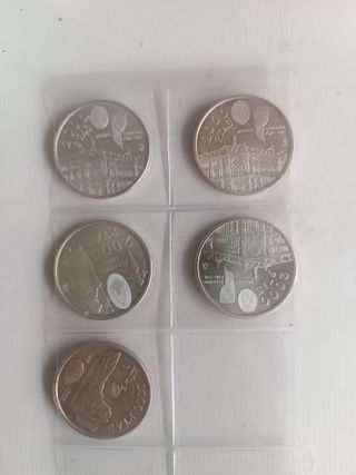 5 MONEDAS 2000 PESETAS PLATA