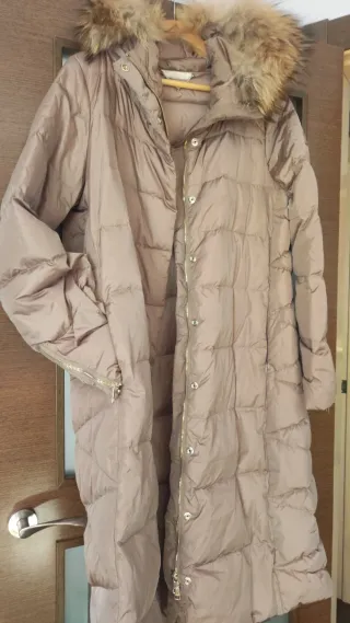 Anorak Liu Jo Beige con Capucha y Pelo natural