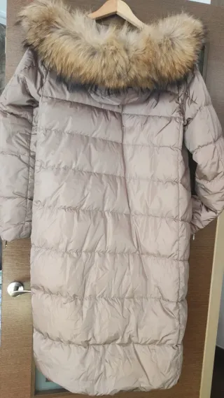 Anorak Liu Jo Beige con Capucha y Pelo natural