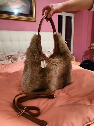 Borsa a mano in pelliccia