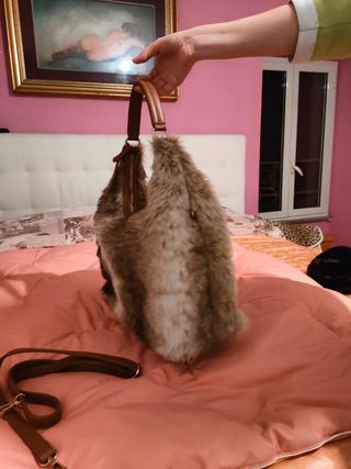 Borsa a mano in pelliccia