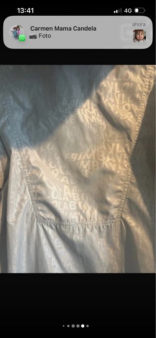 Chubasquero Bimba y Lola plateado talla única