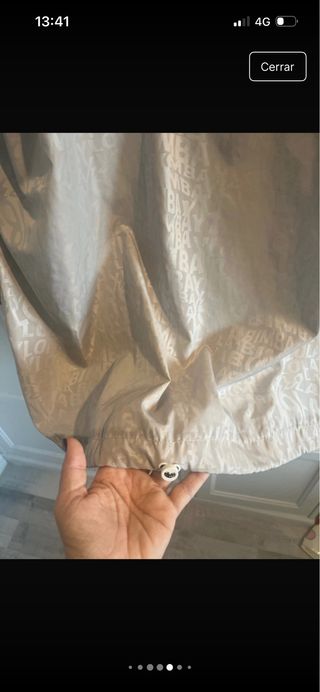 Chubasquero Bimba y Lola plateado talla única