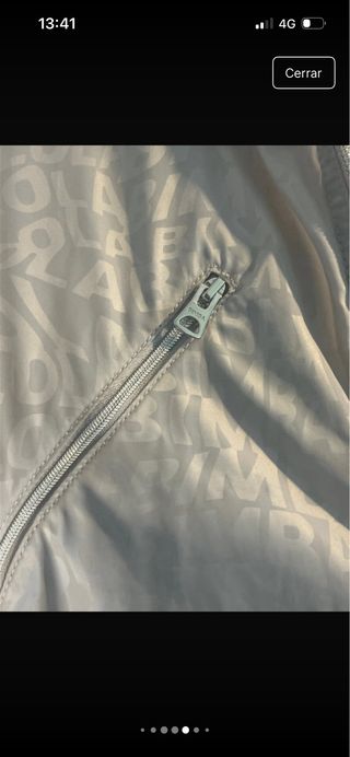 Chubasquero Bimba y Lola plateado talla única