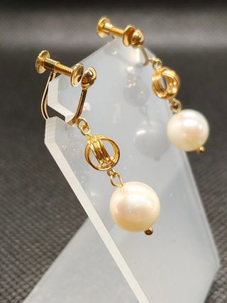 Pendientes Perla Akoya 7.7mm Oro 18K