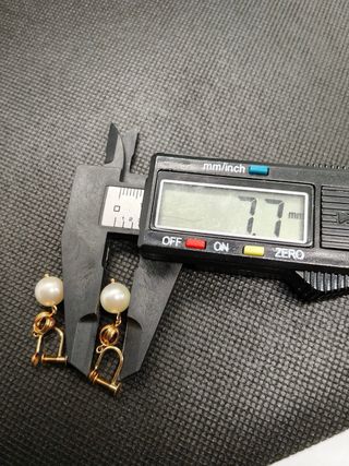 Pendientes Perla Akoya 7.7mm Oro 18K