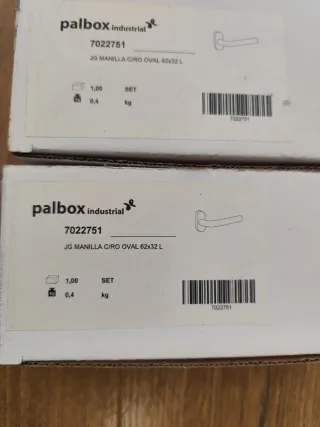 Pack 4 Manillas puertas Palbox Acero Inoxidable