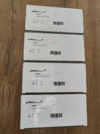 Pack 4 Manillas puertas Palbox Acero Inoxidable