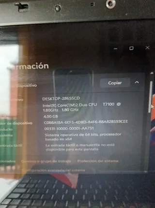 Portátil Packard Bell Negro