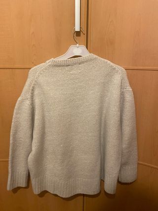 Jersey Zara punto beige talla L