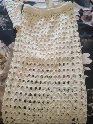 Conjunto crochet jersey y falda