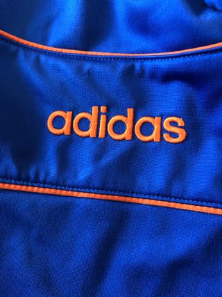 Pantalones deportivos Adidas vintage azul/naranja