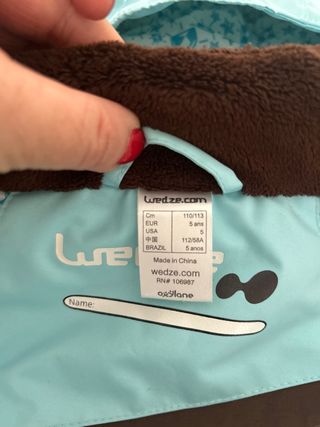 Giubbotto da sci per bambini Decathlon 110/113 5 anni