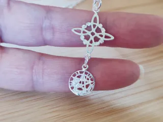 Colgante Doble Protección Plata