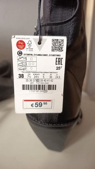 Botines cowboy negros de piel