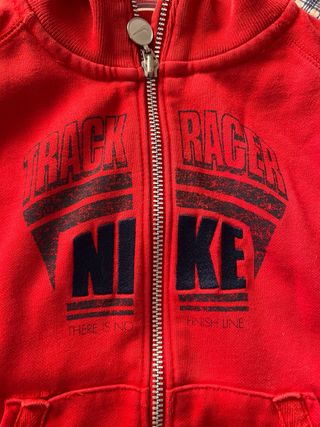 Felpa Nike bambino rossa zip