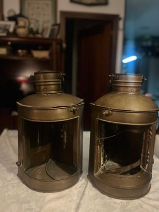 Faroles de barco antiguos