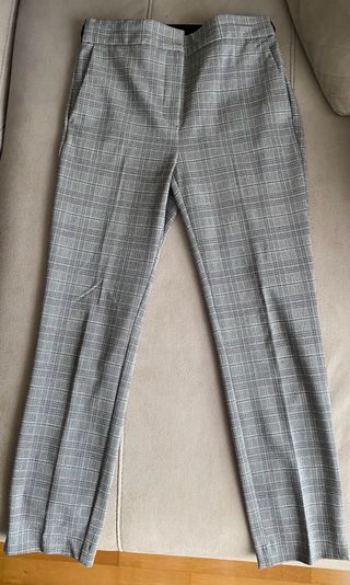 Pantalones de vestir Zara cuadros grises
