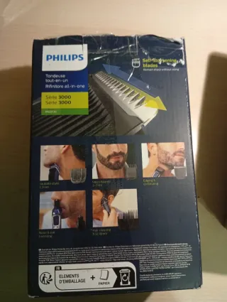 Recortadora de barba y accesorios